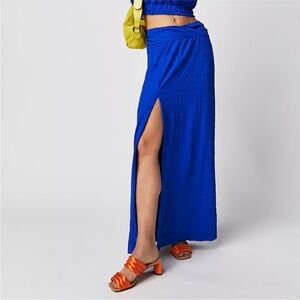Free People Royal Blue Skirt Sz M